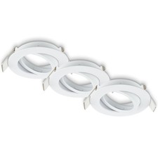 3x LED Einbaustrahler Einbaustrahler GU10 schwenkbar Deckenleuchten IP23 weiß