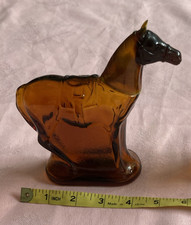 Avon - vintage glass aftershave  bottle, horse shaped (Empty)
