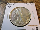 1942-S WALKING LIBERTY HALF CHOICE AU    WXO