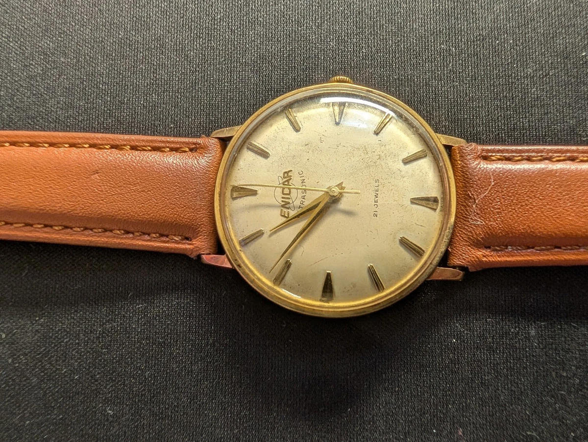 Enicar Gold Plated Case Analog Wristwatches for sale | eBay
