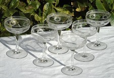 Service de 6 coupes à champagne en cristal de Saint Louis modèle Madrid Haut. 12