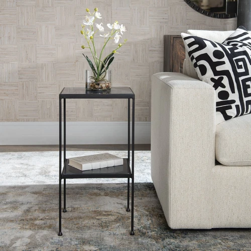 Uttermost Sherwood Square Marble Accent Table - Picture 1 of 1