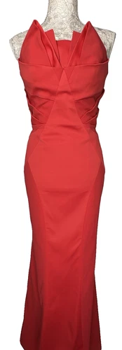 COAST Roxie Ball Gown Maxi Red Sleeveless Dress Size UK 12 RRP £230 Immaculate