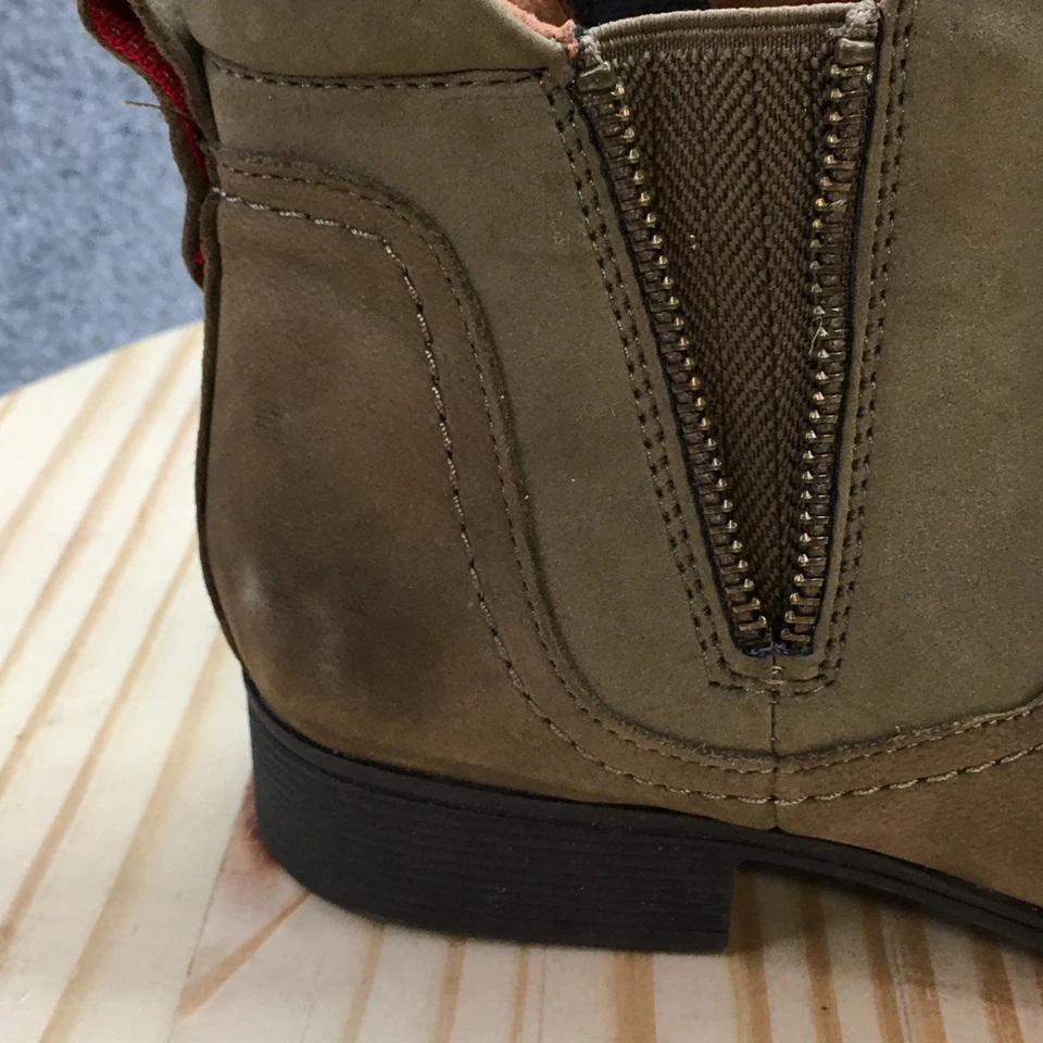 Cobb Hill Boots Womens 8.5 Ankle Bootie Green Side Zip Almond Toe Casual Block - Image 2 of 4