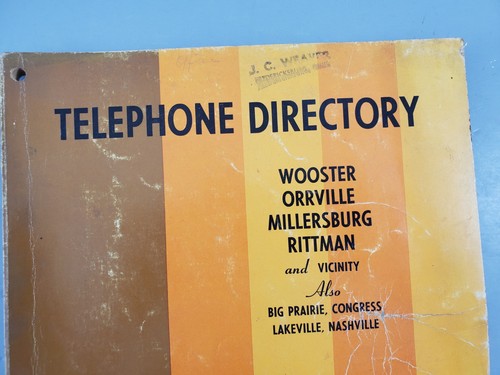 1968 Telephone Directory Wooster Orrville Millersburg Rittman Congress Ohio - Picture 2 of 11