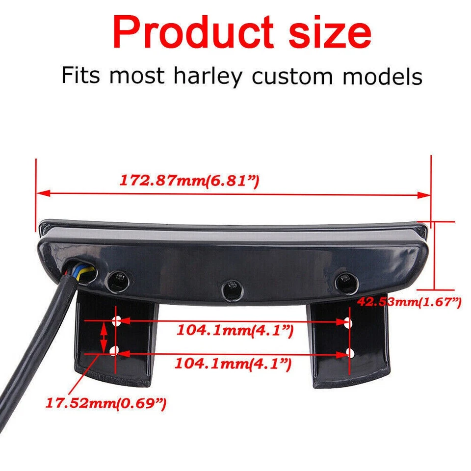 Luz LED de señal de giro de freno para guardabarros para Harley Davidson Iron 883 09-18 Foto 2 de 4