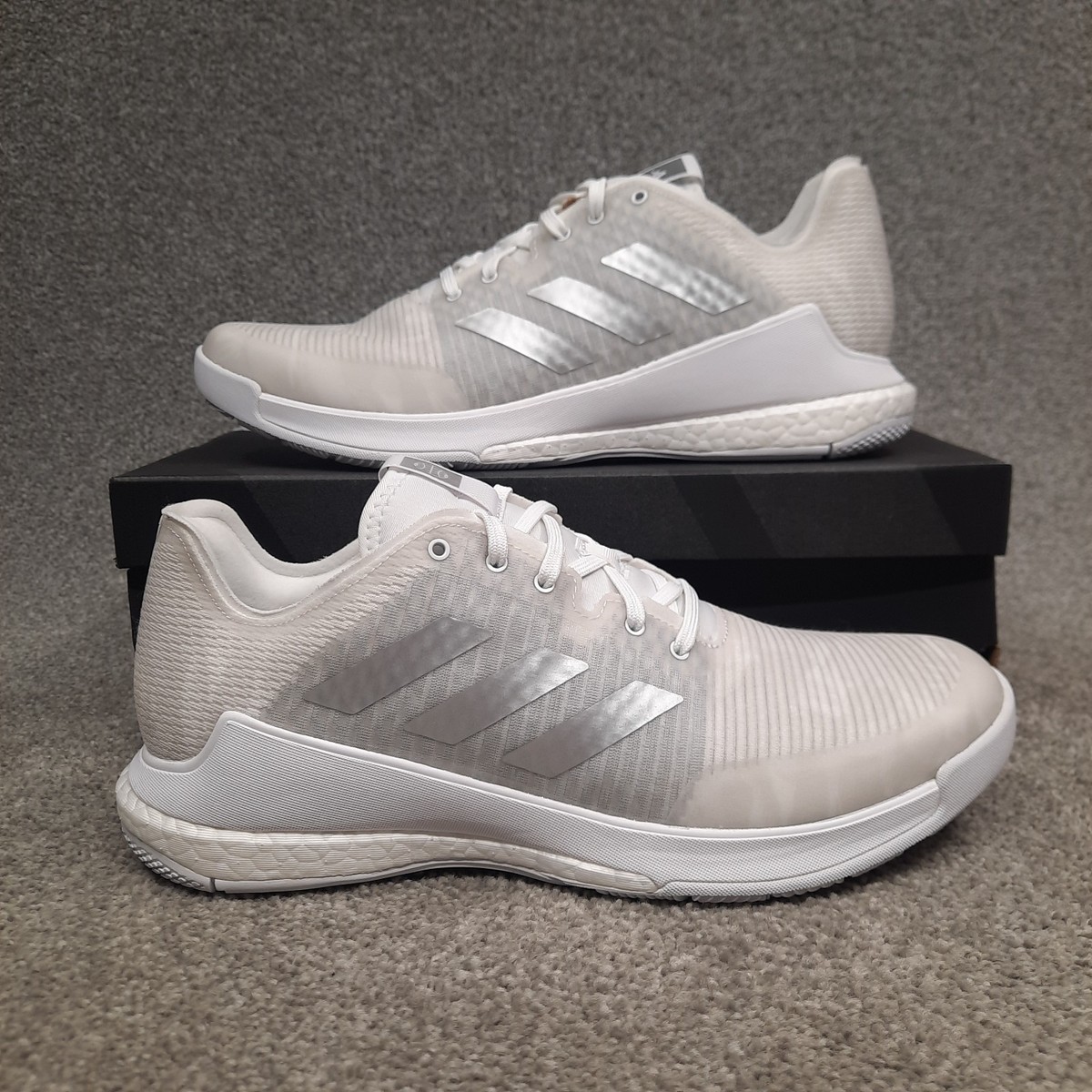 Adidas CrazyFlight Mid Women's Volleyball Shoes Sneaker Size 12 White Grey