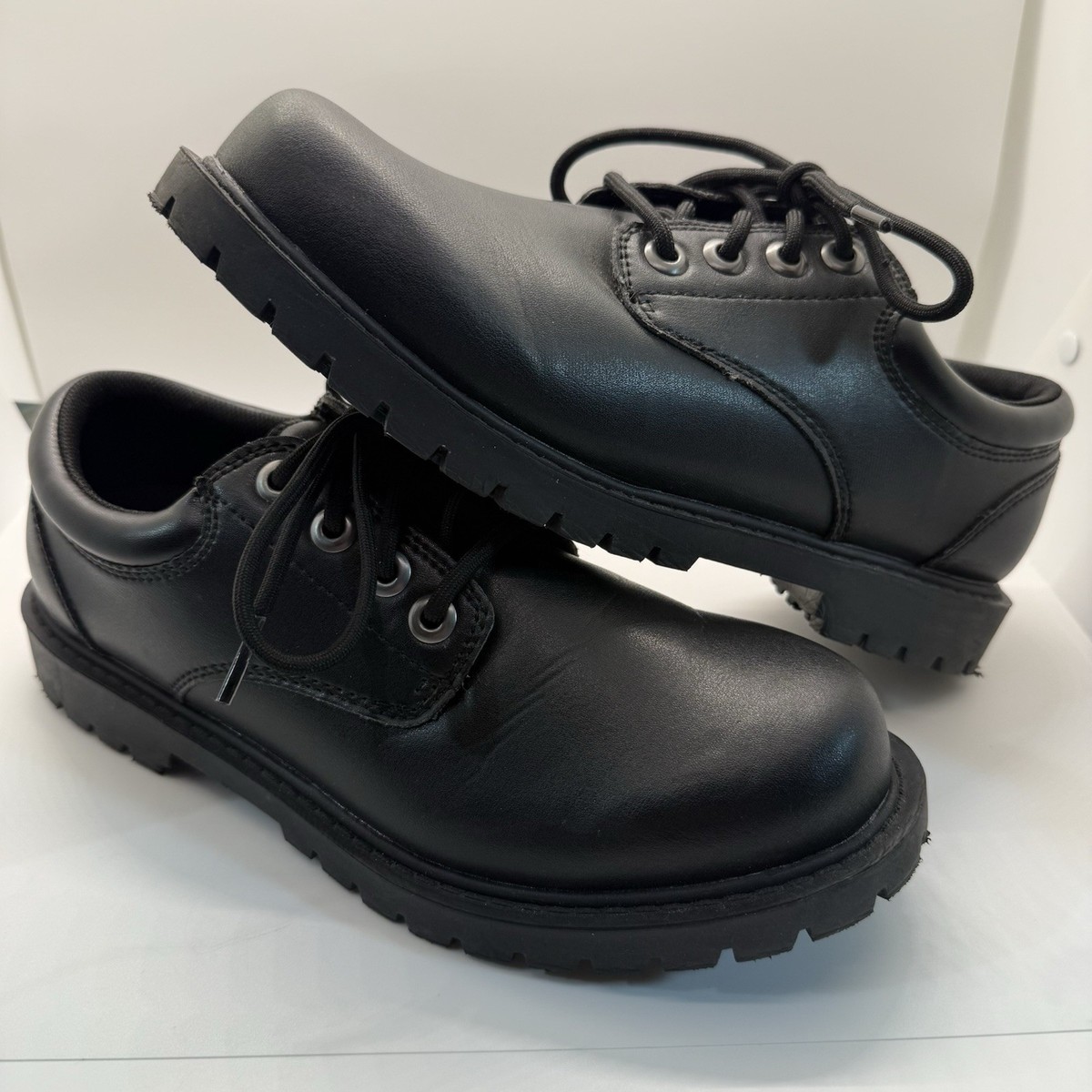 Tredsafe Mens Oxford Shoes Oil Slip Resistant Anti-fatigue Lace