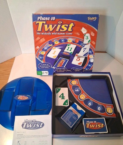 Phase 10 Twist Board Game Rummy Card Game Mattel Complete 110 Cards - Picture 2 of 7