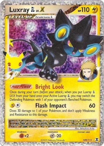 Pokemon Card TCG - Luxray GL LV.X 109/111 Celebrations Classic Collection NM