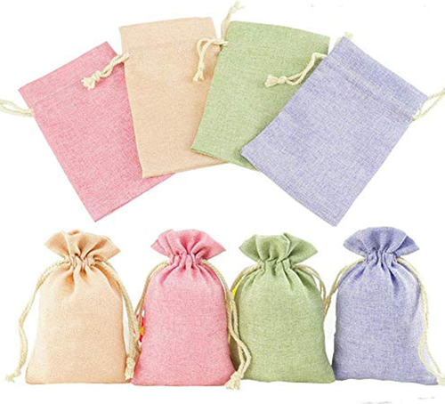 Sacchetti Di Juta 24 Pezzi Sacchi Juta Lino Con Coulisse Sacchetti Regalo Natura - Foto 12 di 12