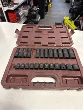 Matco ADV 26 Piece 6 Point Shallow & Deep Impact Socket Set 7mm-19mm Missing 2 C