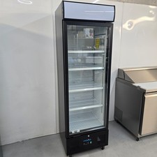 Single Display Fridge Upright Black Chilled Food Drink Shop Commercial Polar ...