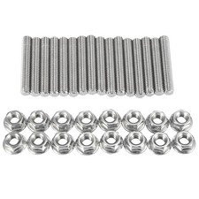 16pcs Stainless Steel Exhaust Manifold Bolt Stud Hardware for Ford 4.6 5.4 Li