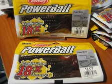 2 Packs Berkley Soft Fishing PowerBait / 7" Power Worms / Pumpkin Seed PBBPW7