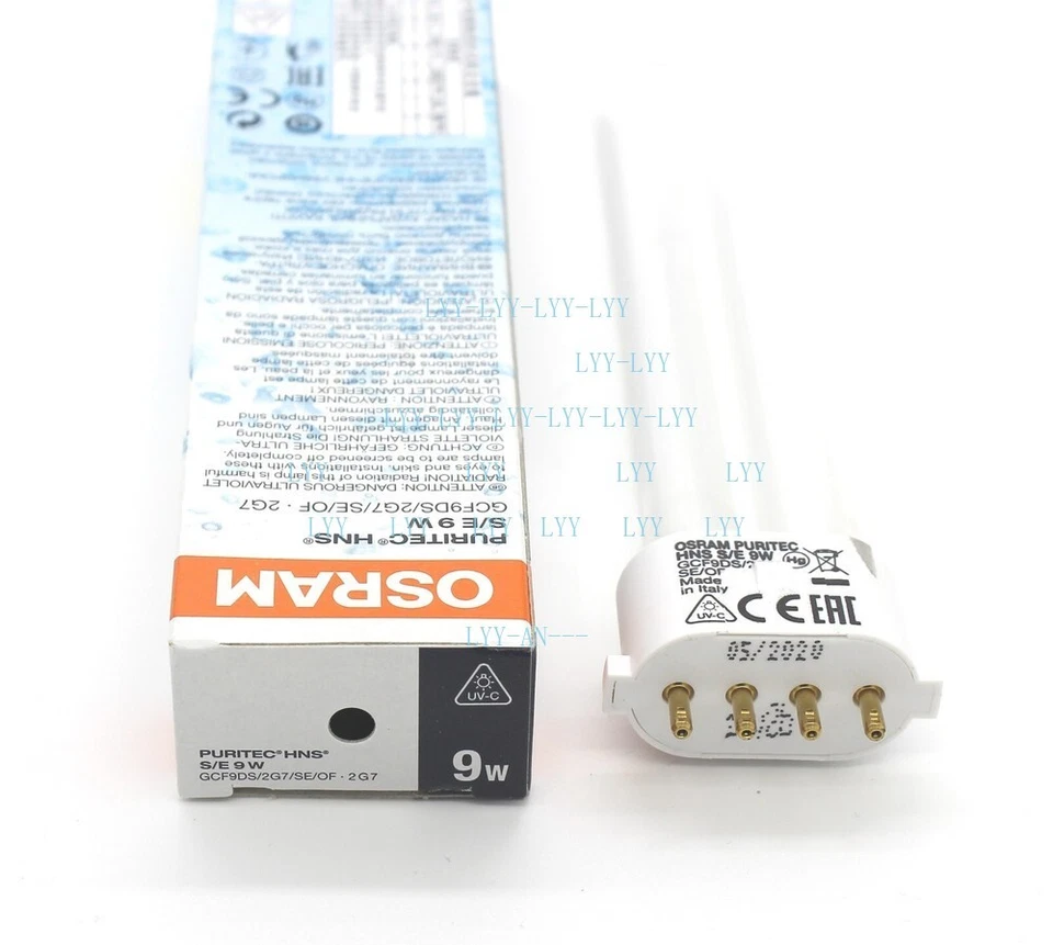 OSRAM PURITEC HNS S/E 9w Tube 4-pin 2G7 Compact UVC Germicidal lamp UV light - Image 3 of 3