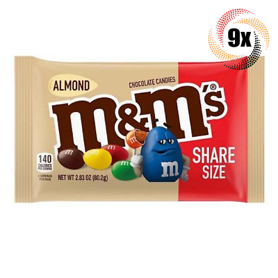 #ad #ad 9x Packs Mamp;M#x27;s Almond Flavored King Size Chocolate Candy 2.83oz $39.09