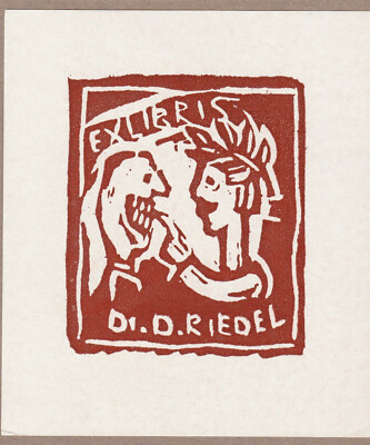 Exlibris - GERD JÄGER - For Dr. D. Riedel - Unsigned
