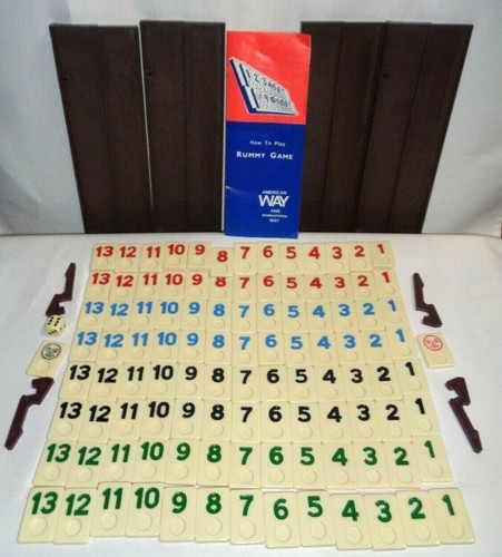 Rummy (Rummikub) Game Craft With Racks Complete Plus Nice Travel Vinyl Case - Picture 3 of 12