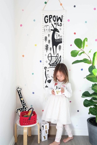 Personalizable Kids Growth Chart - Organic Canvas Wall Hanging for Stylish Decor - Picture 7 of 11