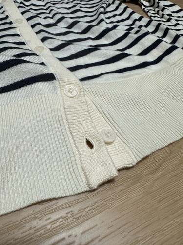 Womens GANT Jumper Sweater Cardigan Striped Long Sleeves Modal 4805232 - Picture 2 of 7