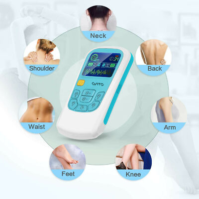 TENS & EMS Lightweight Pulse Back and Neck Massager Nerve Pain Reliever USA