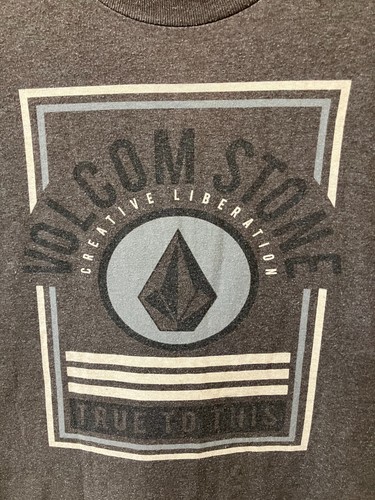 T-shirt Volcom Bleu Pour Homme, Taille L, Graphique Libération Créative, Léger