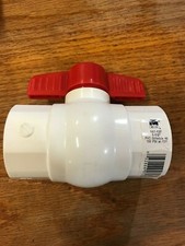 B K 1-1/2" FIP Thread Sch 40 PVC Ball Valve 107-137 Full Port 150 PSI AT 73 DEG