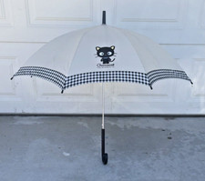 Rare Vintage 1996 1999 Sanrio Hello Kitty Chococat Folding Umbrella Auto Open