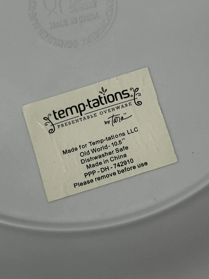 Temp-tations by Tara Juego de 4 Platos de Cena Melamina 10.5" Verde Viejo Mundo Foto 4 de 4