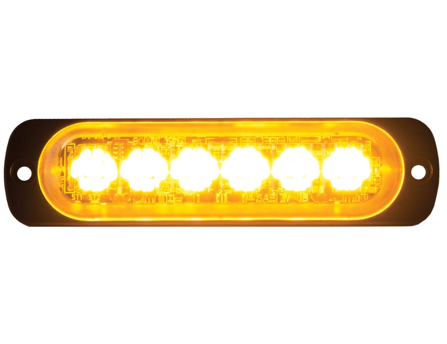 Buyers Products 8891900 LED Strobe Light Amber 6 LEDs 9 Flash Patterns