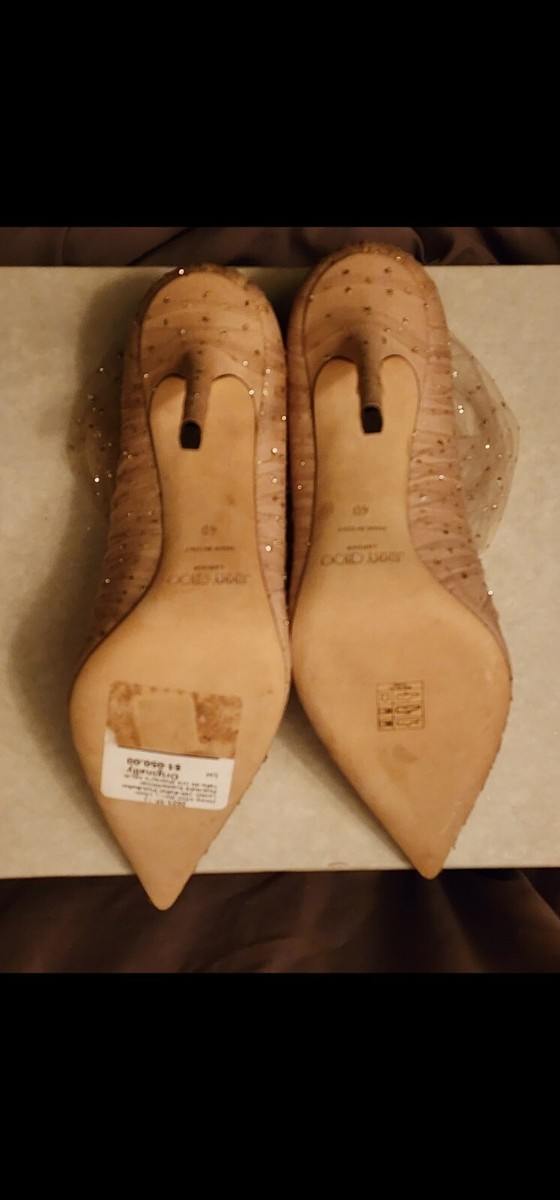 Jimmy Choo Lavish 100 Ballet pink/glitter tulle pumps Euro Jimmy Choo Lavish 100 Ballet pink/glitter tulle pumps Euro