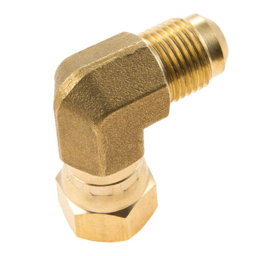 90°Propane Elbow Connector Adapter with 3/8" Female and Male Flare Fitting Brass - Picture 3 of 10