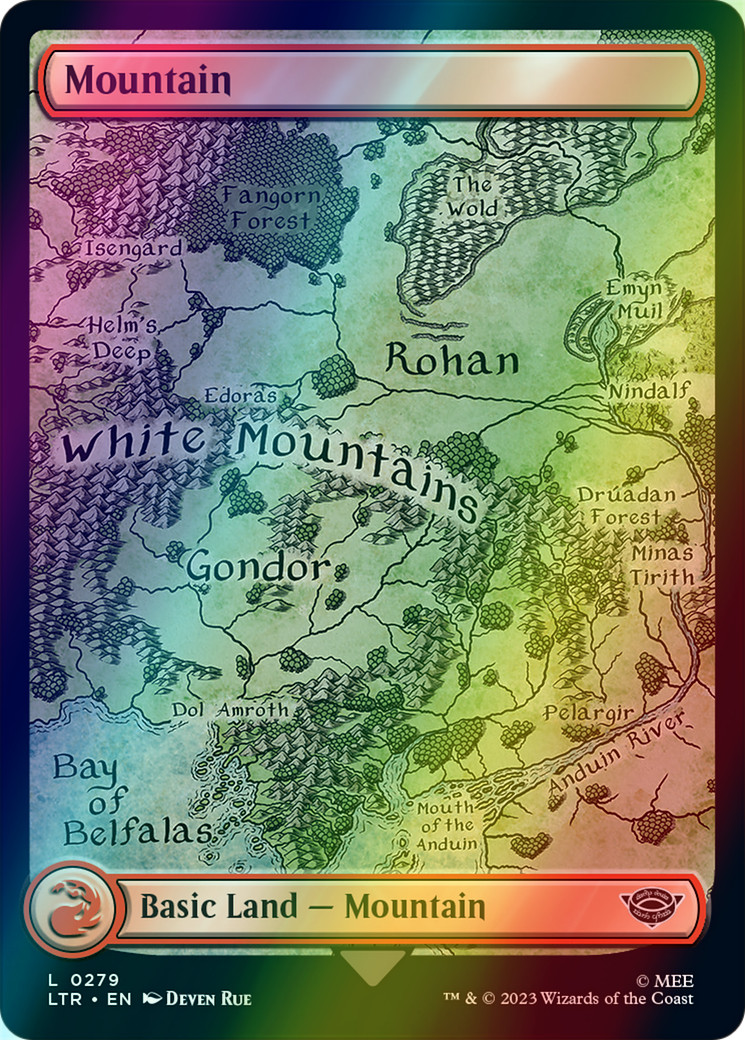 Mountain 279 FULL ART FOIL, The Lord of the Rings, MTG LTR NM