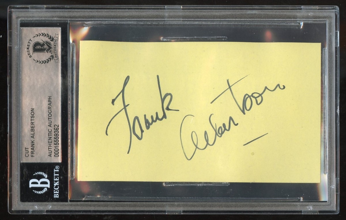 Frank Albertson d1964 signed autograph 2x3 cut Actor It