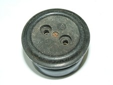 Ancienne Prise En Porcelaine À Encastrer Ronde Design Loft Art Déco Bakélite