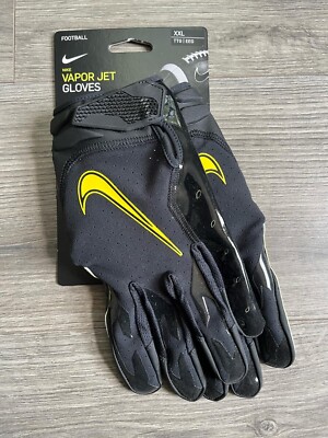 Nike Oregon Ducks Vapor Jet 6.0 Football Gloves Men XXL NCAA Black