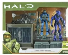 Halo Infinite UNSC Checkpoint Spartan Gungir + Elite Mercenary 4.5" Figures New