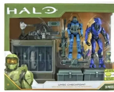 Halo Infinite UNSC Checkpoint Spartan Gungir + Elite Mercenary 4.5'' Figures New