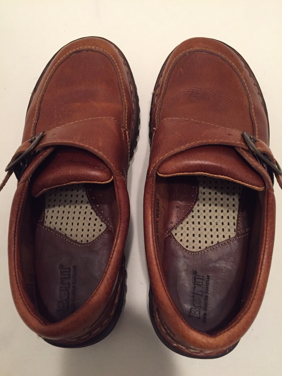 Born Brown Leather Buckle Loafers Born leather loafers Women main image 3