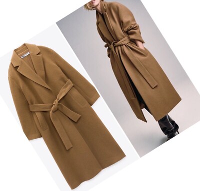 ZARA 48% WOOL BLEND COAT LIMITED EDITION CAMEL