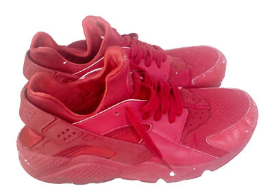 Nike Air Sz 11 Huarache #318449-660 Red Mens Shoes-solid