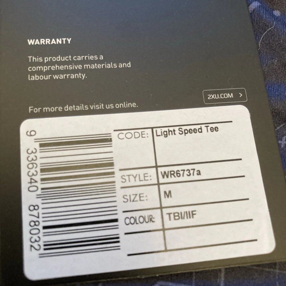 2XU Womens Light Speed Tee Tech T-Shirt Size M Bandana/Ink Reflective - Image 4 of 4