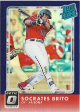 2016 Panini Donruss Optic Socrates Brito #58 Purple Prizm SP RC