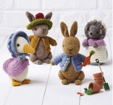 Crochet Pattern copy ALL 8 Peter Rabbit friends Soft Toy Amigurumi DK 20 cm Tall