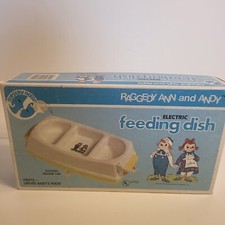 Vintage Raggedy Ann and Andy Baby Food Warmer Electric Feeding Dish 1978 IN BOX