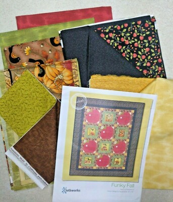 Funky Fall Quilt Kit by Red Rooster Fabrics Finished Size 50'' x 62'' 