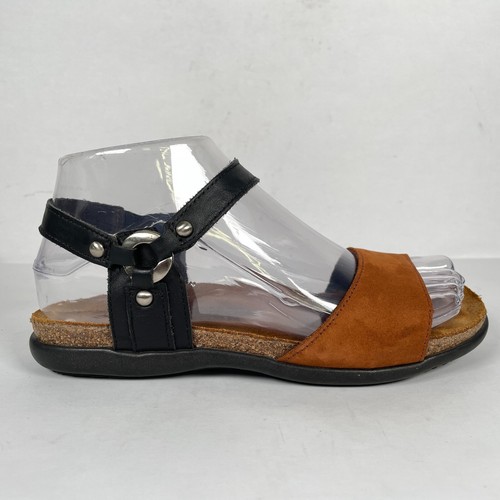 Naot Sabrina Sandals Womens Size 36 US 5 Brown Black Leather Slingback Shoes