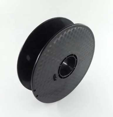 EMPTY LARGE BLACK PLASTIC SPOOL WIRE ROPE CABLE CRAFTS CHRISTMAS LIGHT ORGANIZER