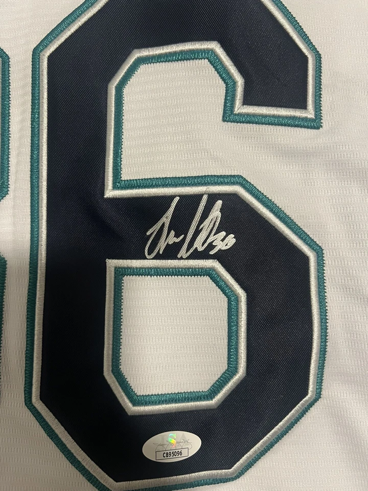 Logan Gilbert Autographed Signed SEATTLE MARINERS Home Jersey Beckett BAS COA - Image 4 of 4